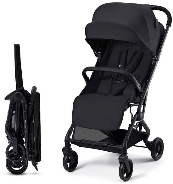 Kinderkraft INDY 3 Buggy – Voor Pasgeborenen tot 15 kg – Compact en Eénhandig Inklapbaar, Verstelbare Rugleuning en Voetensteun – Zwart