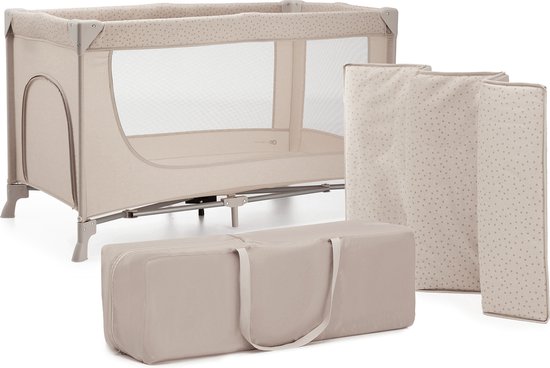 Kinderkraft JOY 2 - Reisbed 2-in-1 - Voor baby's tot 25 kg - Snel en eenvoudig inklapbaar - Beige van Kinderkraft
