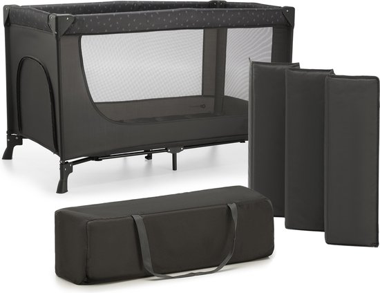 Kinderkraft JOY LIGHT - Reisbed 2-in-1 - Voor baby's tot 15 kg - Snel en eenvoudig inklapbaar - Grijs