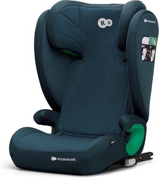 Kinderkraft JUNIOR FIX 2 I-SIZE Autostoel – 100-150 cm – Met Isofix – Groep 2/3 – Tot 12 Jaar – Blauw van Merkloos