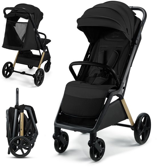 Kinderkraft LOOM Buggy - Lichtgewicht & Compact - Automatisch Inklapbaar - Verstelbare Rugleuning - Zwart van Kinderkraft