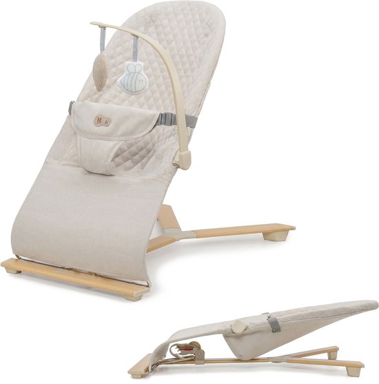 Kinderkraft MIMI - Wipstoel - Verstelbaar - Lichtgewicht - Beige