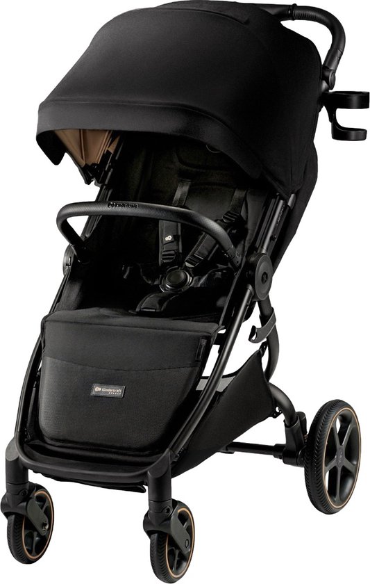 Kinderkraft MITZY - Buggy - Kinderwagen - Geschikt tot 27 kg - XL Zitplaats - Volledige Vering - Lichtgewicht en Compact Vouwbaar - UPF50+ Waterdichte Kap - Ventilatiepaneel - 360° Draaiwielen - Met Moskitonetten en Bekershouder - Zwart van Kinderkraft