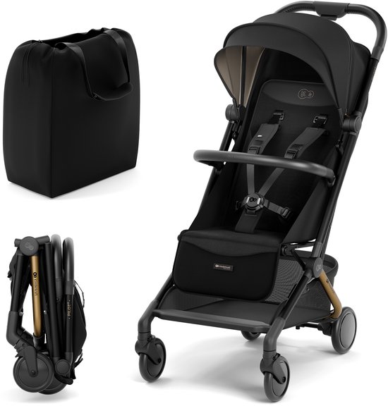 Kinderkraft PILOT2 Kinderwagen - Reisbuggy - Verstelbare buggy - Waterdichte materiaal met UPF50 - Zwenkbare voorwielen - Snel opvouwbaar - Tot 22 kg - Zwart van Merkloos