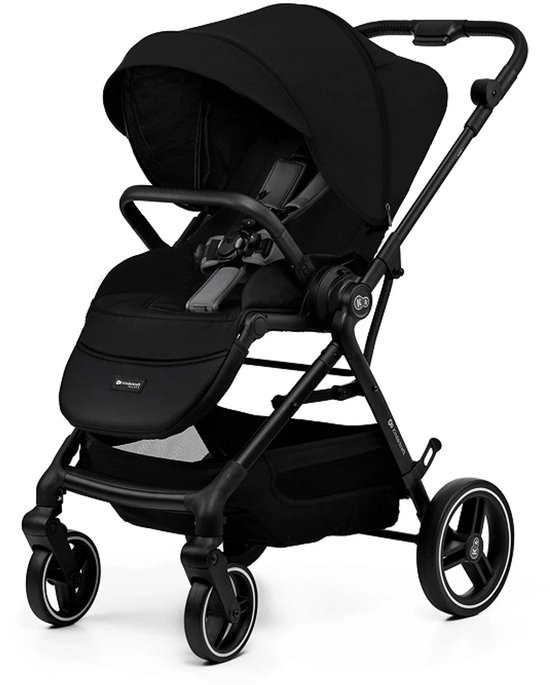 Kinderkraft YOXI 3-in-1 Kinderwagen – Van Geboorte tot 22 kg – Reiswieg, Wandelzitje & MINK PRO i-Size Autostoel – Zwart van Merkloos
