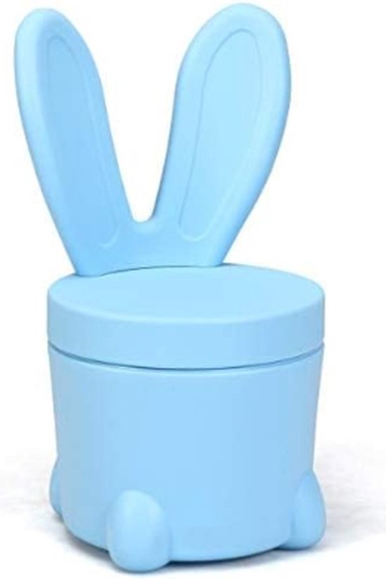 Kinderkruk met opbergruimte, haas, kinderstoel van kunststof, kinderdierenkoker tot 120 kg belastbaar, kruk voor kinderkamer en tuin (blauw) van Kinder