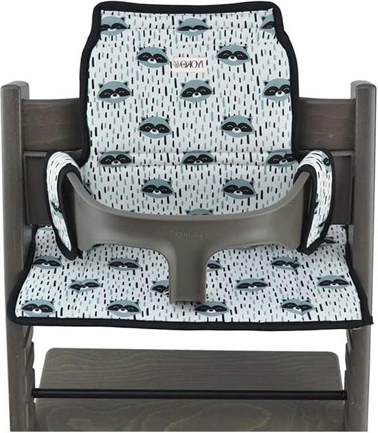 Kinderkussen compatibel met Stokke Tripp Trapp - Wasbeerprint - JYOKO KIDS van Kinder