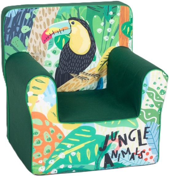Kindersofa Toekan - dieren - kinderbank - kinderstoel - 1 jaar - Kinderfauteuil - Gomoor van Merkloos