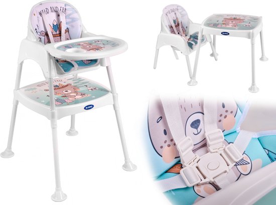 Kinderstoel 3 in 1 - 5 punts veiligheidsgordel - Blauw van Kinder