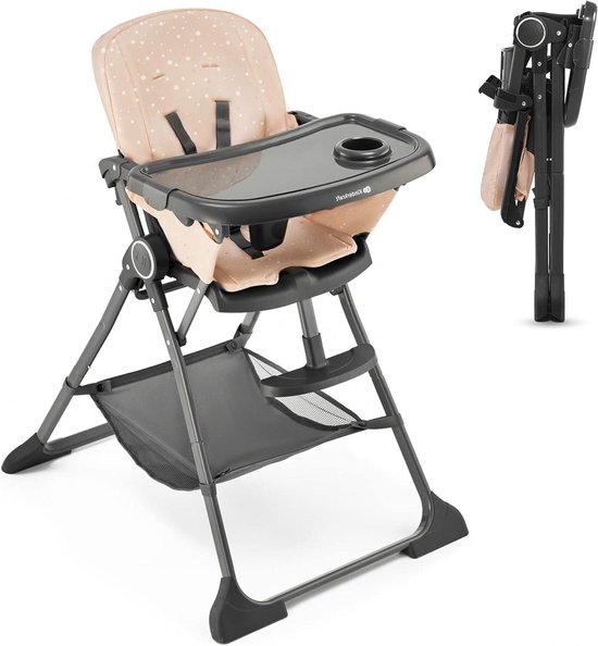 Kinderstoel - Eetstoel Baby - Veilig Eten - Compact Opvouwbaar - 5.9 kg - Roze