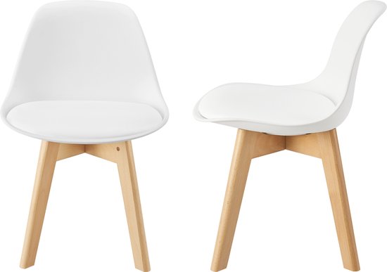 Kinderstoel Elvdal 56x38x33 cm set van 2 wit [en.casa] van Merkloos