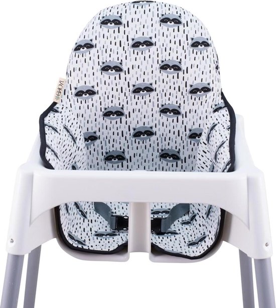 Kinderstoel Kussen compatibel met Ikea antilop - Raccoon Print - JYOKO KIDS van Kinder