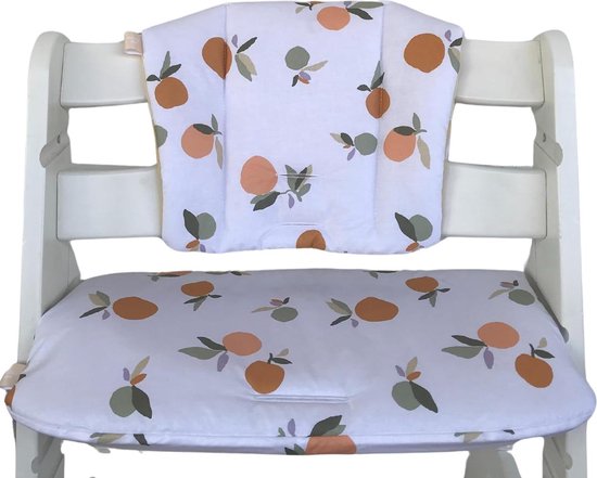 Kinderstoel kussen met kunststof coating - eenvoudig te reinigen - Hauck Alpha compatibel - fruitwit