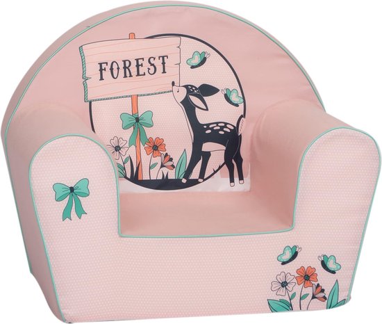 Kinderstoel met schuimvulling, kinderstoel, meisjes, babystoel met afneembare overtrek, stoel voor kinderen, kindermeubel, 9 maanden tot 4 jaar - DT8-23001 van Kinder