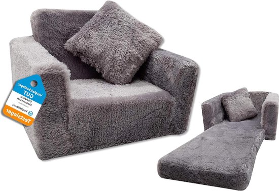 Kinderstoel - relaxstoel - knuffelstoel - grafiet met uitneembare bekleding kinderzetel van Kinder