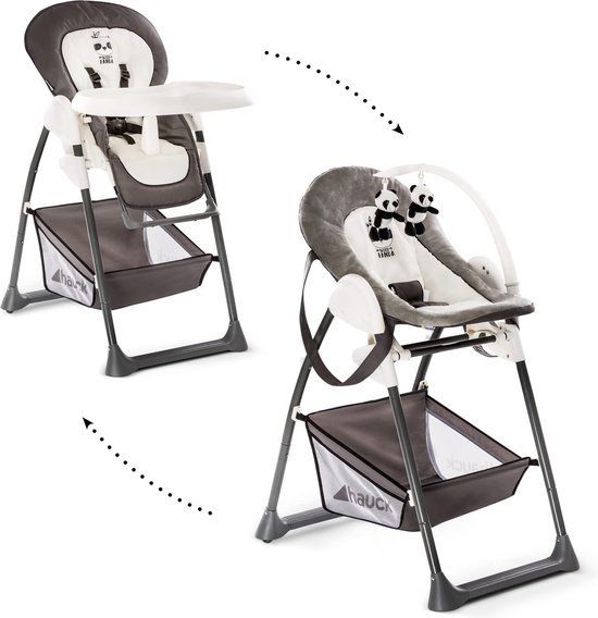 Kinderstoel Sit N Relax met babybedje en zitje voor peuters, vanaf de geboorte tot 15 kg, in hoogte verstelbaar frame met wielen en mand, eetplank, inklapbaar van Kinder