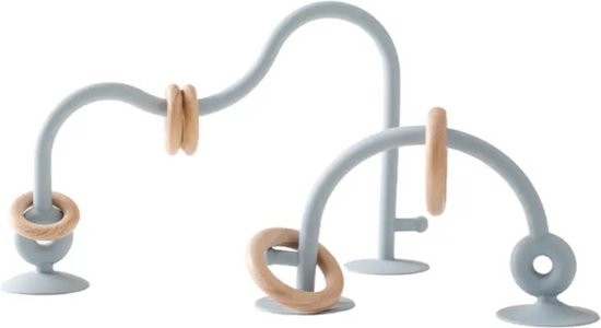 Kinderstoel speelgoed met zuignap - Blauw - Speeltje - Baby - Educatief - Montessori - Doolhof - Bijtring - Bijtspeelgoed van Kinder