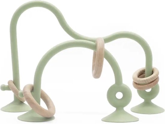 Kinderstoel speelgoed met zuignap - Groen - Speeltje - Baby - Educatief - Montessori - Doolhof - Bijtring - Bijtspeelgoed van Kinder