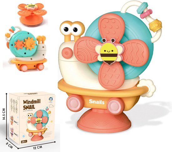 Kinderstoel zuignap speelgoed vanaf 6-12 maanden motoriekspeelgoed Montessori sensorisch cadeau badspeelgoed baby educatief speelgoed voor jongens meisjes peuters pasgeborenen （oranje kleur）