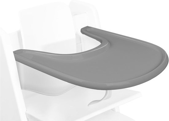 Kinderstoelblad - Stoelaccessoire Peuter - Veilig Eten - BPA-vrij Plastic - 6-36 Maanden - Grijs