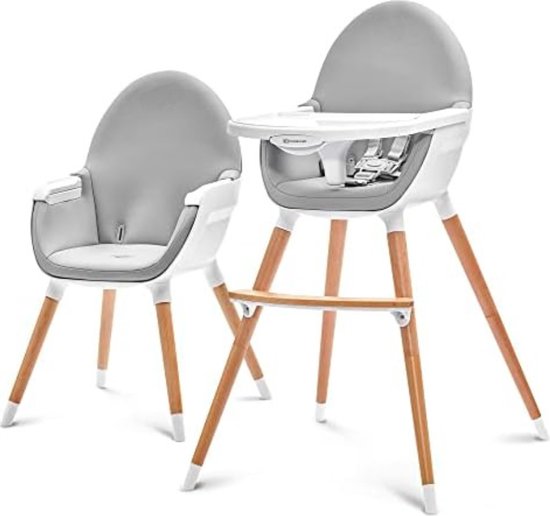 Kinderstoeltje voor Peuter - Kinderstoeltje Hout Peuter - Kinderstoeltje en Tafeltje - Kinderstoeltje voor Peuter Hout - 65D x 58W x 97H cm - Grijs van Kinder