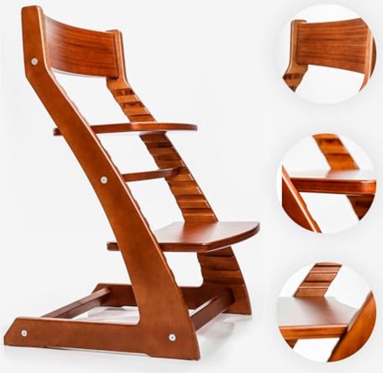 Kinderstoeltje voor Peuter - Kinderstoeltje Hout Peuter - Kinderstoeltje voor Peuter Hout - 50D x 45B x 80H cm - Nuss van Kinder