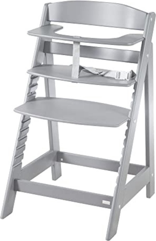 Kinderstoeltje voor Peuter - Kinderstoeltje Hout Peuter - Kinderstoeltje voor Peuter Hout met kruisriem, vanaf 6 maanden tot 70 kg - Taupe van Kinder