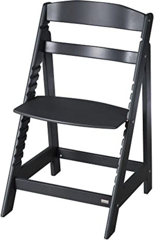 Kinderstoeltje voor Peuter - Kinderstoeltje Hout Peuter - Kinderstoeltje voor Peuter Hout met kruisriem, vanaf 6 maanden tot 70 kg - Zwart van Kinder