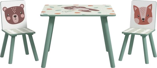 Kindertafel met stoeltjes - Kinderstoel - Kindertafel - Meubels kinderkamer van Merkloos