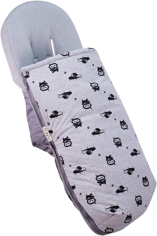 Kindervoetenzak voor kinderwagen - katoen met teddyfleece voering - Universeel model