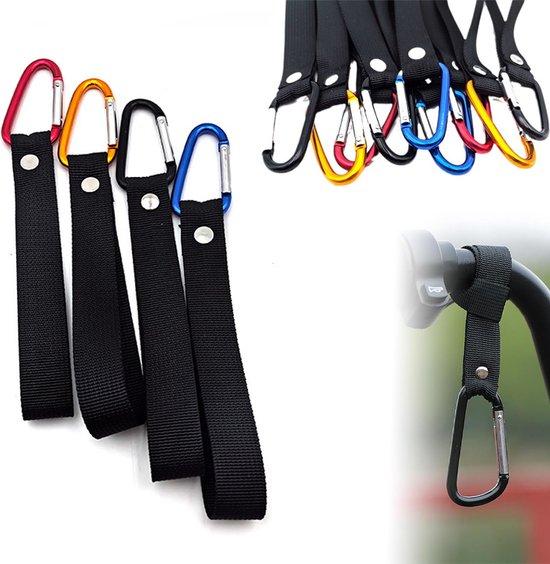 Kinderwagen Haak - 10 Stuk - Fiets Haak - Kinderwagen Tassenhaak - Met Karabijnhaak - Extra Stevig - Tassenhaak - Boodschappenhaak - Universele Haak - Buggyhaak - Luiertas Haak - Geschikt Voor Fietsen, Elektrische Fietsen, Kinderwagens - 5 Kleur van Kinder