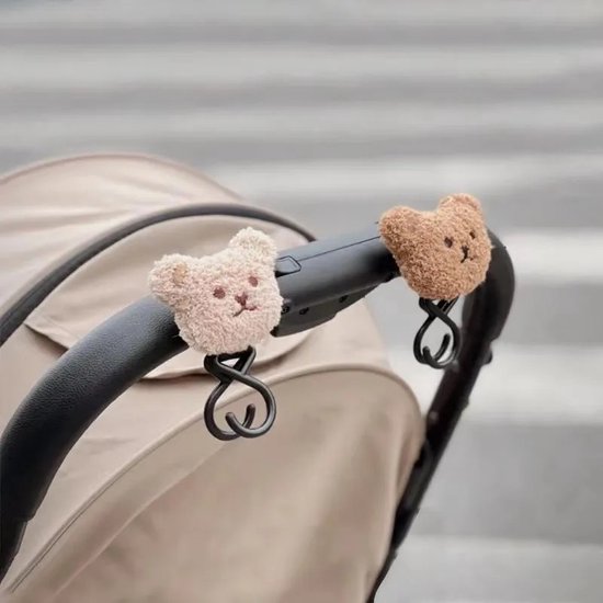 Kinderwagen haak beer - Bruin - 2 stuks van Kinder