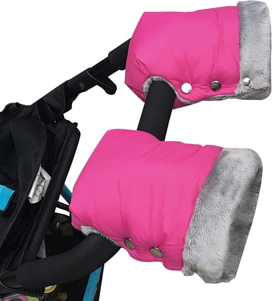 Kinderwagen Handmof - Kinderwagen Handschoenen - Handen Warm Houden - Waterdicht Winddicht - Universele Pasvorm - Roze