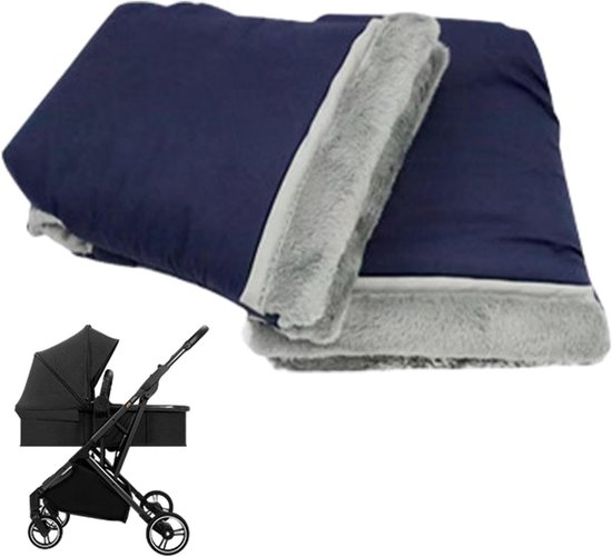 Kinderwagen Handmof - Wandelwagen Mof - Warme Handen Buiten - Verdikt Winddicht - 23x18.5cm - Zwart