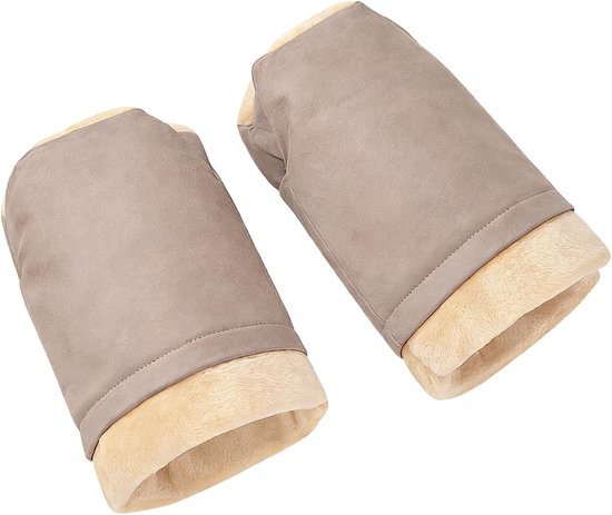 Kinderwagen Handmuff - Wandelwagen Wanten - Warme Handen Buiten - Winddicht Fleece - 26x20cm - Grijs van Merkloos