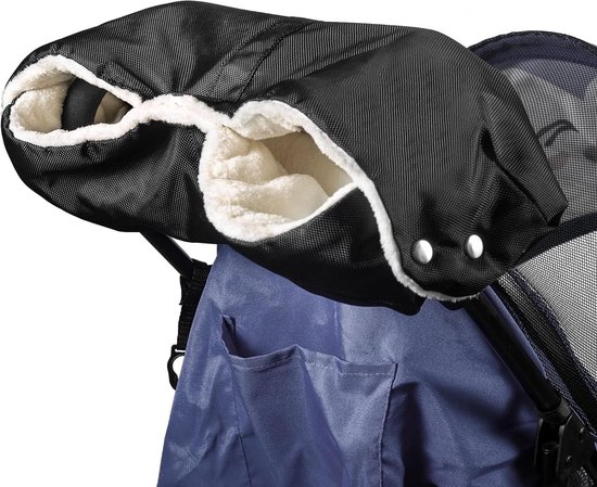 Kinderwagen Handmuff - Warme Handen - Winter Wandelen - Waterdicht Winddicht - 55 x 48 cm - Zwart