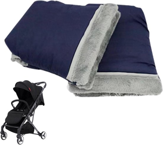 Kinderwagen Handschoenen - Wandelwagen Mof - Warm Blijven - Waterdicht En Winddicht - 23x18.5cm - Zwart