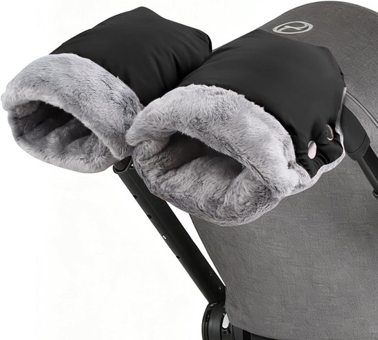 Kinderwagen Handwarmer - Mouwen Pram - Buiten Wandelen - Winddicht Waterdicht - Universele Maat - Zwart