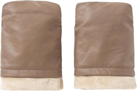 Kinderwagen Handwarmers - Fleece gevoerd - Winterse wandelingen - Waterdicht en winddicht - 26 x 20 cm - Kaki