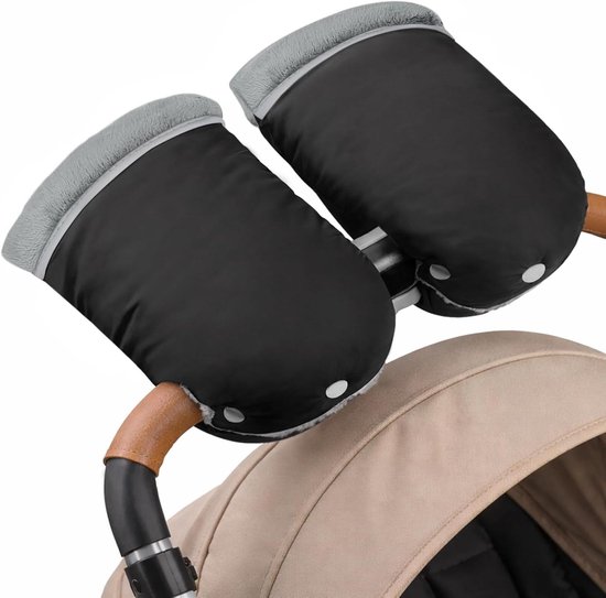 Kinderwagen Handwarmers - Moffen Set - Wandelen Buiten - Waterdicht Winddicht - Universele Maat - Zwart