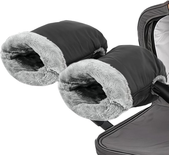 Kinderwagen Handwarmers - Wandelwagen Mof - Winterse Uitjes - Waterdicht Winddicht - Universele Maat - Zwart