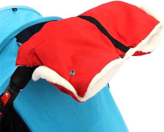 Kinderwagen Handwarmers - Wandelwagen Muts - Winterse Wandelingen - Waterdicht Winddicht - 50 x 45 cm - Rood