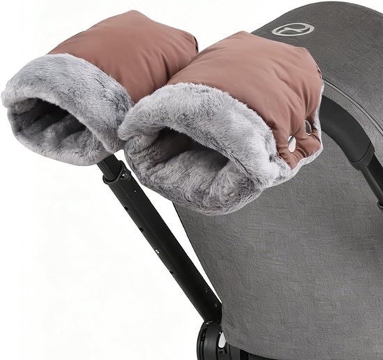 Kinderwagen Handwarmers - Wanten Pram - Baby Buiten - Wind- en Waterdicht - 21 x 19 cm - Curry