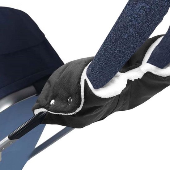 Kinderwagen handwarmers - Winter handmof - Bescherming tegen kou - Water- en winddicht - Extra dikke fleece - Zwart