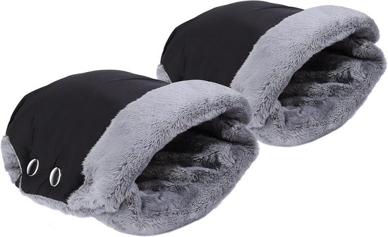 Kinderwagen Handwarmers - Winter Muts - Baby Vervoer - Extra Dikke Voering - 21x18 cm - Zwart