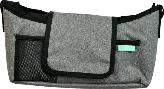 Kinderwagen Luiertas | Kinderwagen Organiser | Baby Kinderwagen Tas | Wandelwagen Accessoires Tas | Buggy tas | Compact en Universeel | 2 Bekerhouders | Geschikt voor Elke Kinderwagen | Kleur Grijs | Baby Jean van Kinder