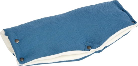 Kinderwagen Mof - Buggy Handwarmer - Warme Handen - Handgemaakt in EU - 48 x 23 cm - Blauw