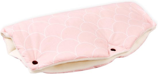 Kinderwagen Mof - Buggy Handwarmer - Warme Handen - Handgemaakt in EU - 48 x 23 cm - Pastelroze Cirkels