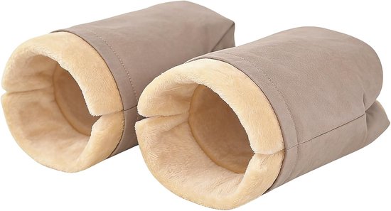 Kinderwagen Muf - Warme Handen - Buiten Wandelen - Waterdicht Fleece - 26 x 20 cm - Blauw Khaki Grijs Oranje