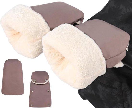 Kinderwagen Muts - Wandelwagen Handwarmers - Warm Blijven - Wind- en Waterdicht - One Size - Grijs